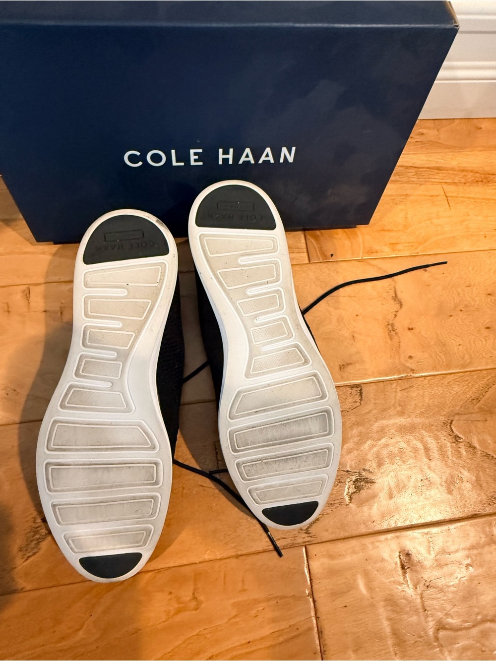 Cole Haan Black Knit Lace-Up Oxfords - Picture 2 of 3
